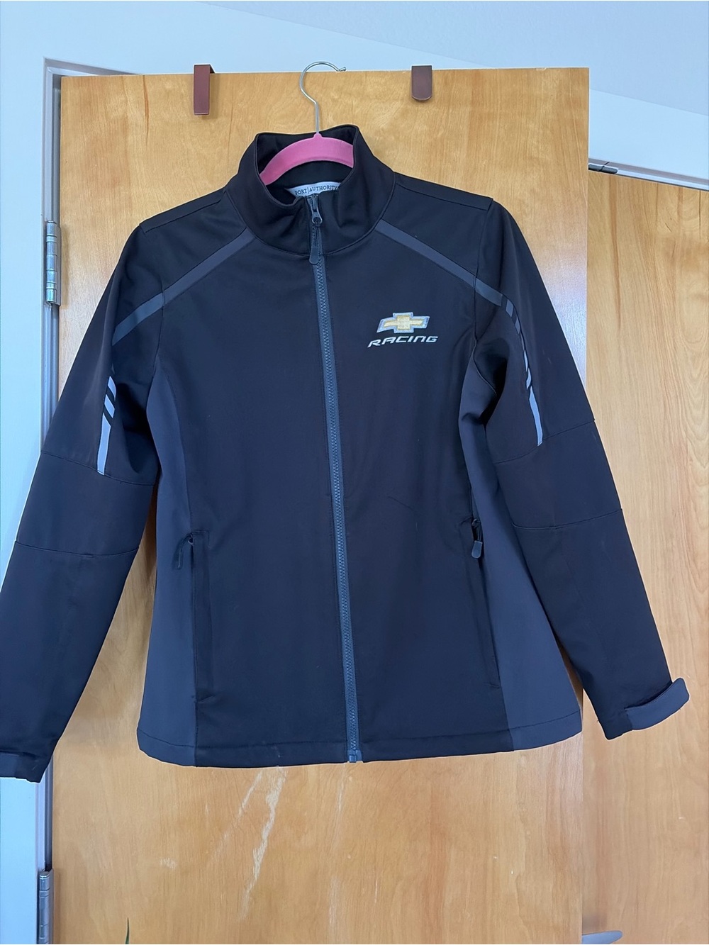 Port Authority Black Racing Softshell Utility Jacket